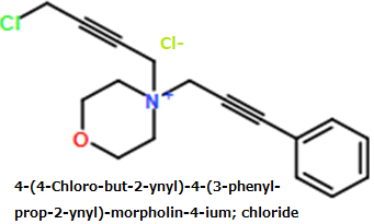 CAS#4-(4-Chloro-but-2-ynyl)-4-(3-phenyl-prop-2-ynyl)-morpholin-4-ium; chloride